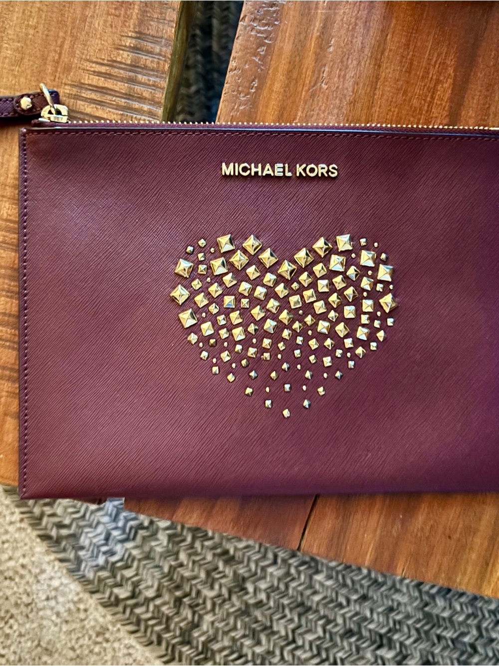 Michael Kors Studded Heart Giftables XL Clutch